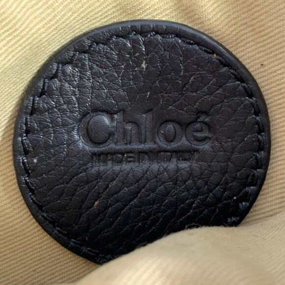 CHLOE Paddington Clutch Black Gold Pebble Grain Leather Handbag - Picture 5 of 7